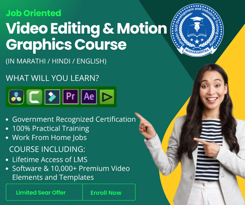 Job Oriented Video Editing & Motion Graphics Course