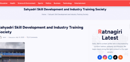 sahyadri skill development and industrial training society, #ssdits